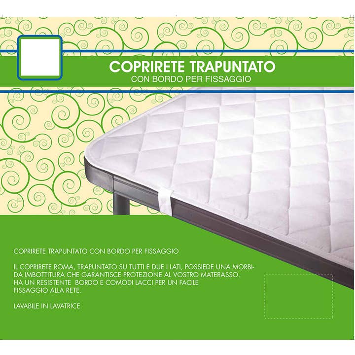 Cobija acolchada ROMA cuadrada con borde, 85 x 195 cm para venta al por mayor de Almatex srl