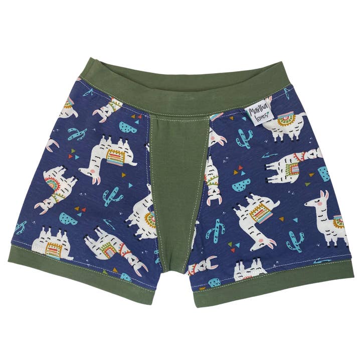 No Drama Llama Kids Boxer Shorts for wholesale by Martha Loves