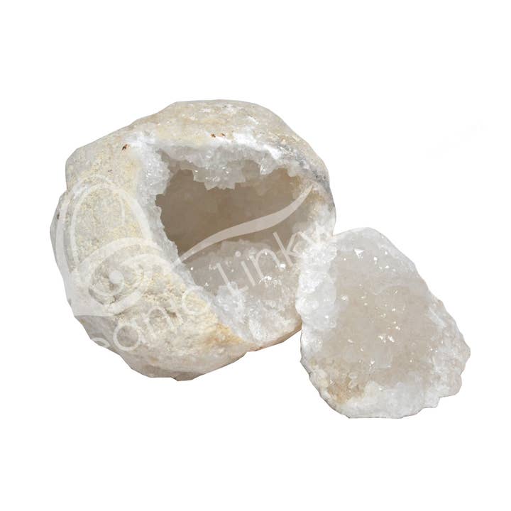 Oceanic Linkways Inc - Wholesale Spirituele steen/kristal - GEODE - CALCIET, WIT GEBARSTEN (PAAR) 2,5-4" (PAAR)