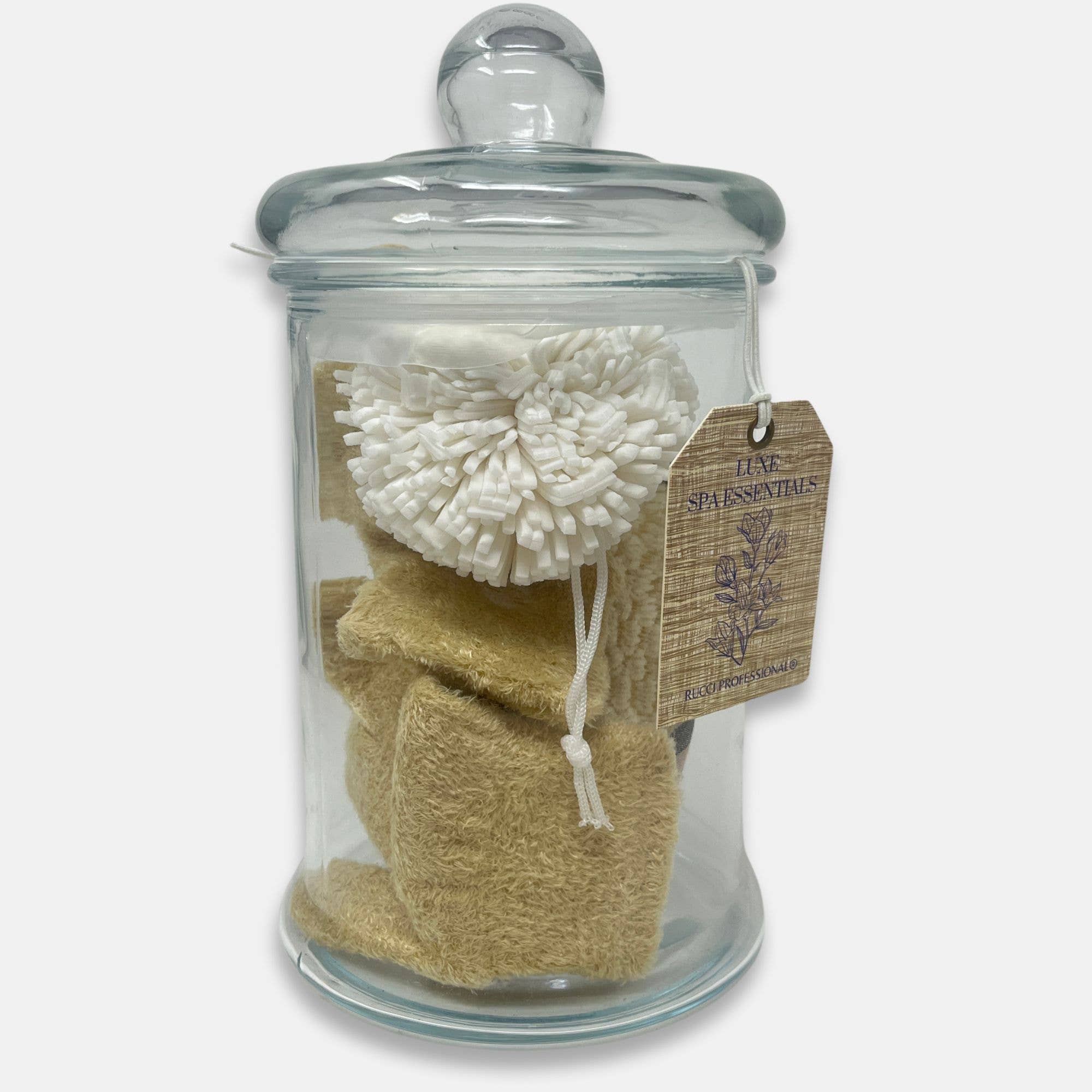 Rucci Professional - Wholesale Jar - Clear Glass Canisters – Airtight Lids, 5× 9.5in & 6×11.5in5