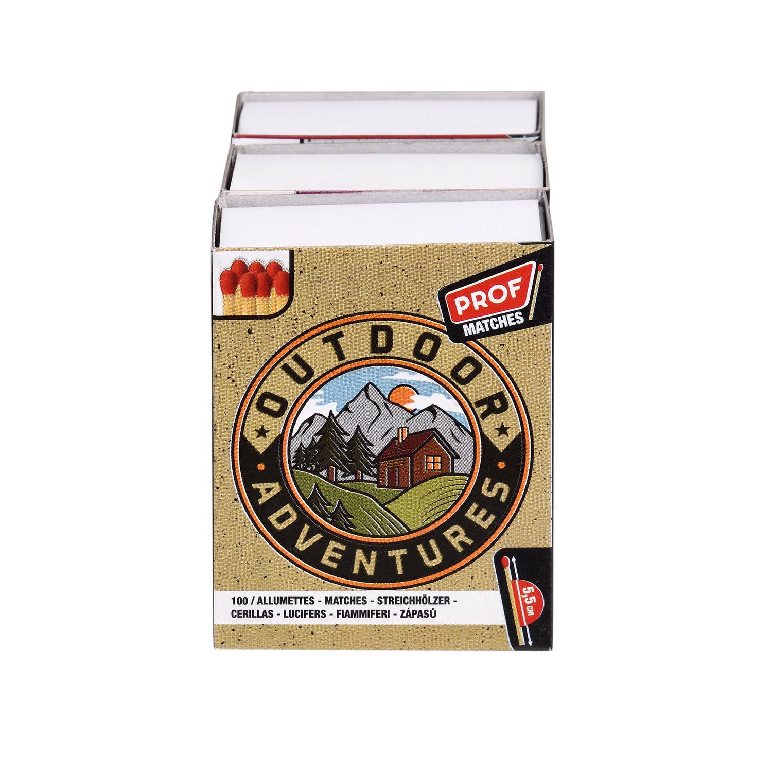 PROF - Wholesale Matches - Set of 3 boxes of 100 matches 55 mm PROF CHEF2