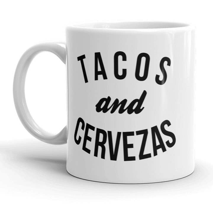 Tacos And Cervezas Coffee Mug Funny Beer Drinking Gift for wholesale by Crazy Dog T-Shirts