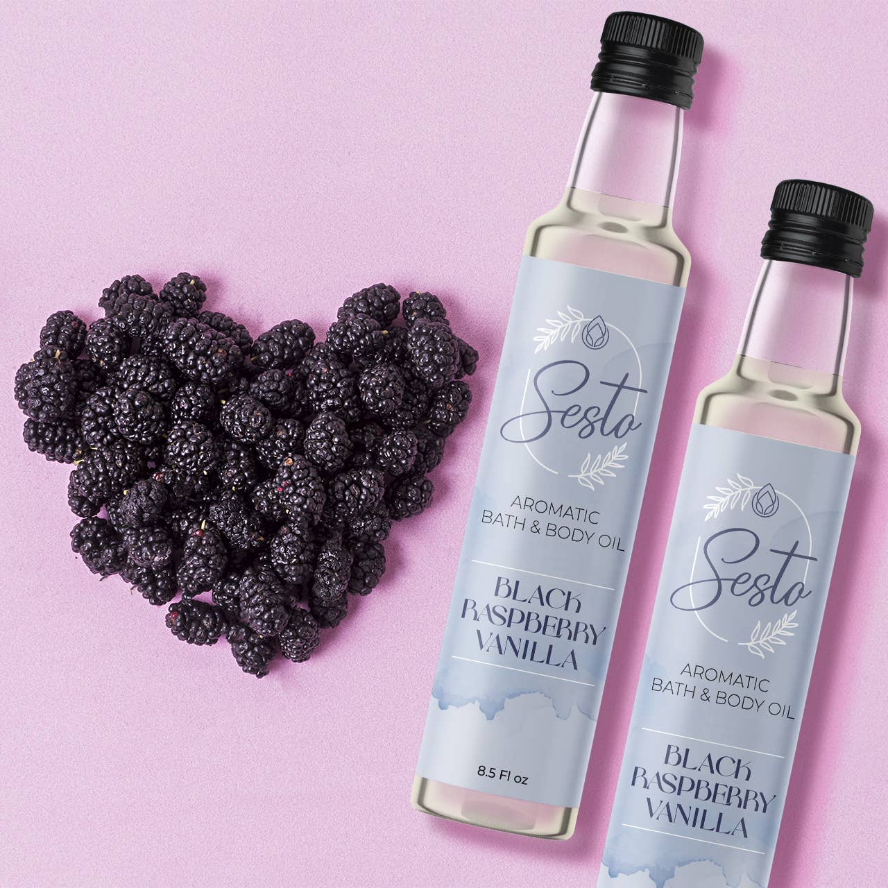 The Midwest Sea Salt Company - Vendita all'ingrosso Olio/gel per massaggi - Olio da Bagno e Massaggio Aromatico Sesto - Lampone Nero e Vaniglia3