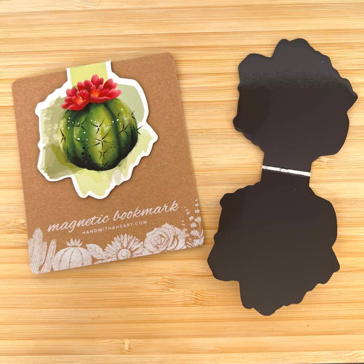 Magnetisches Lesezeichen in Kaktusfass für den Großhandel von Hand with a Heart
