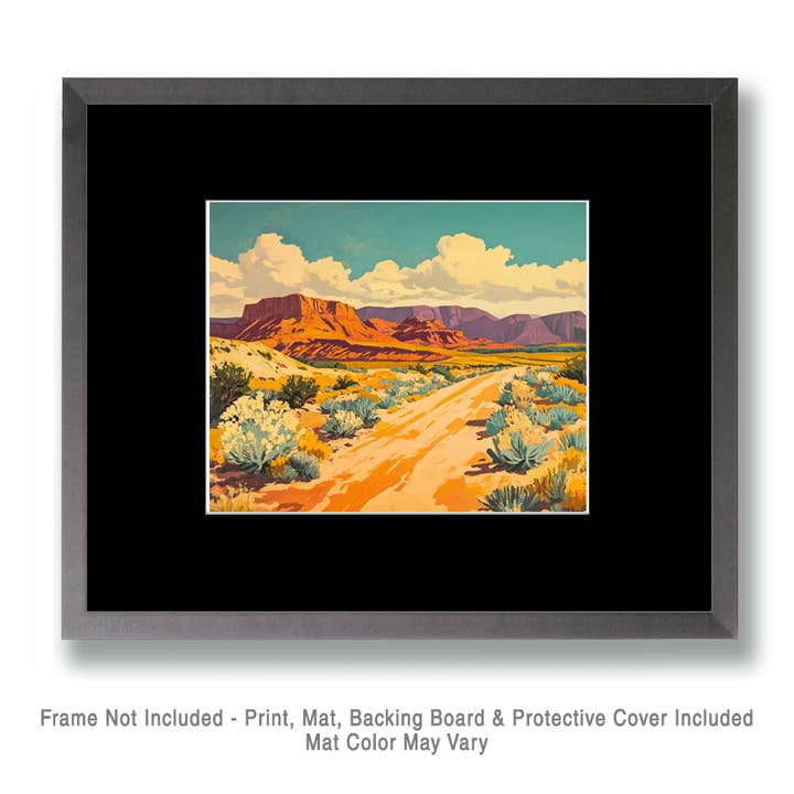 Mowbi – Großhandel Kunstdruck – Southwest Landscape #6 — Westliche und südwestliche Wohndekor-Wandbilder — 8″ x10″ Kunstwerk — 11″ x14″ matt1