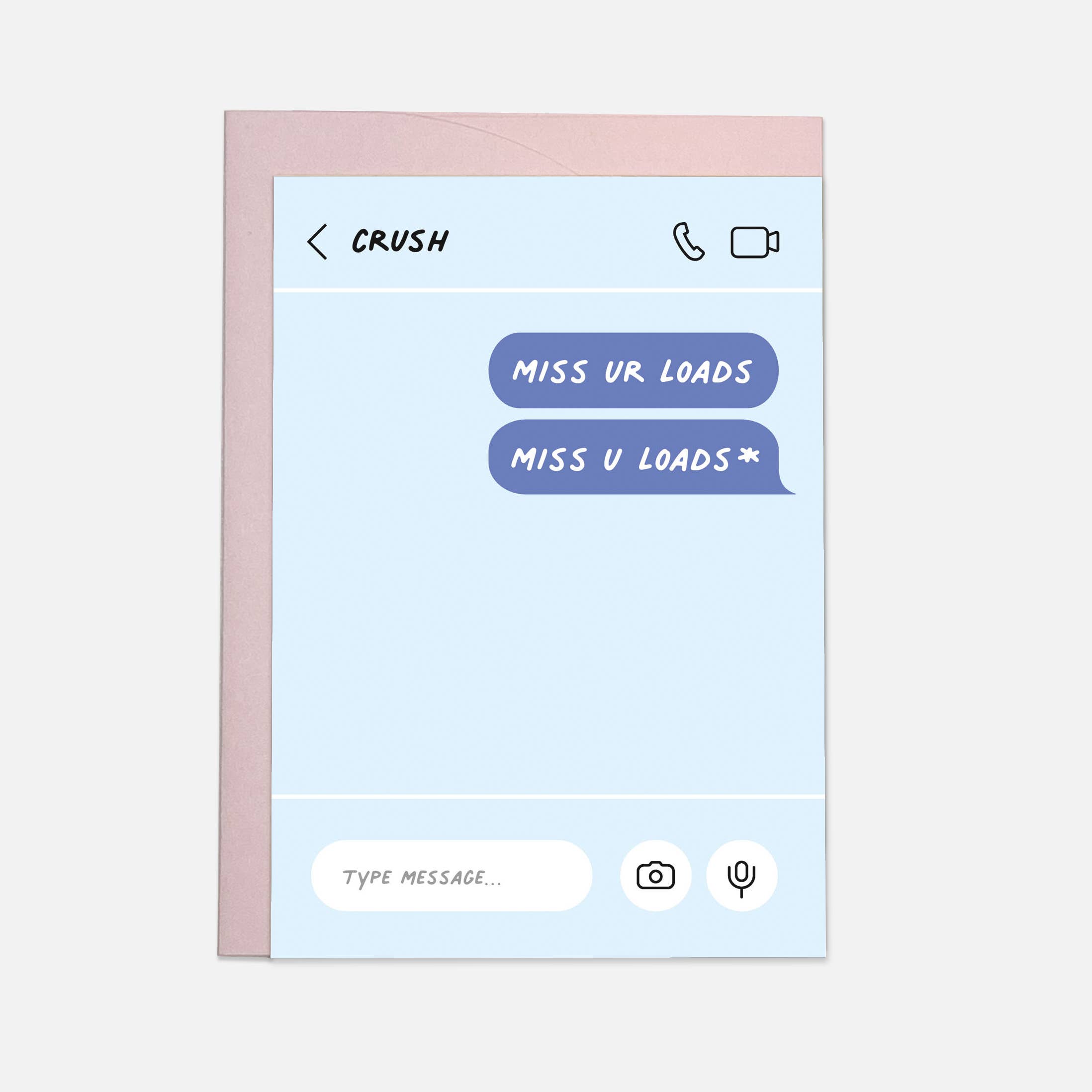 Kaart Blanche - Wholesale Love Card - Miss u loads greeting card