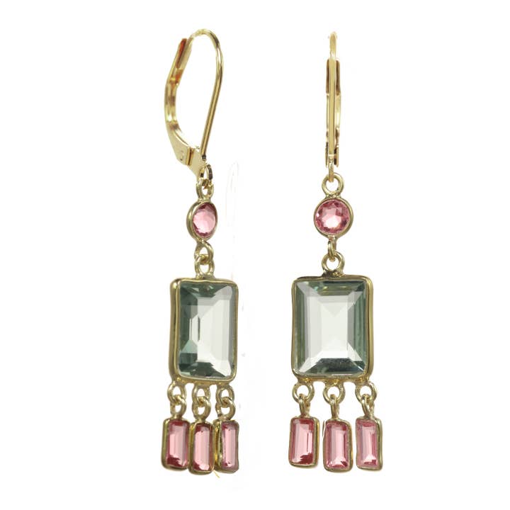 Boucle d'oreille Flirty Fringe Bezel pour la vente par Rachel Reinhardt