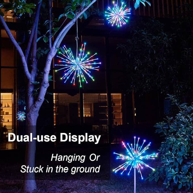 LIGHTSHARE - Wholesale Outdoor/Lawn Light - Starburst Light Lighted Ball LED Firework Lights White Twink19