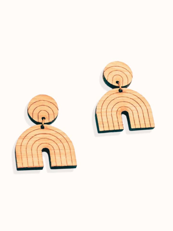 Rainbow Bamboo Earrings | Hope for wholesale by Wild Cloud