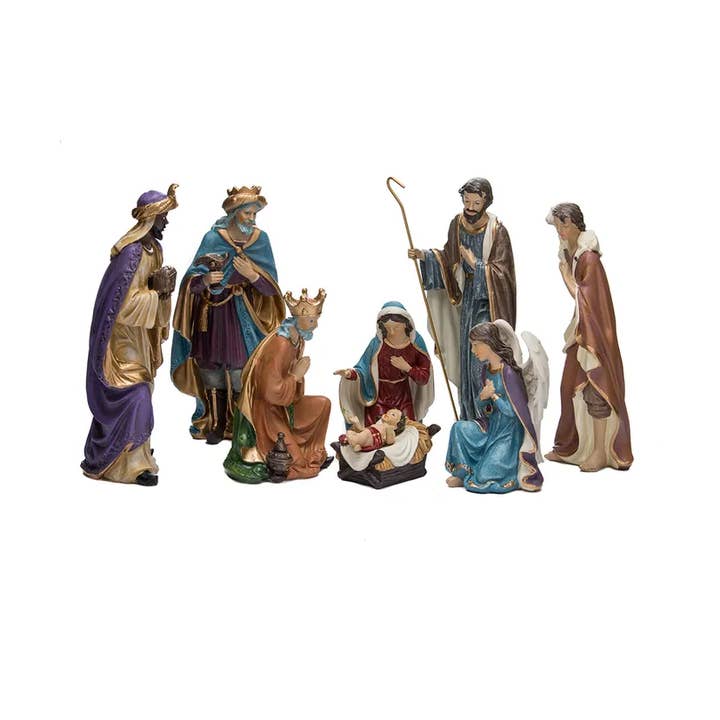 Kurt S. Adler, Inc. - Wholesale Nativity Scene Decor - 9"RESIN NATIVITY SET 8PC5