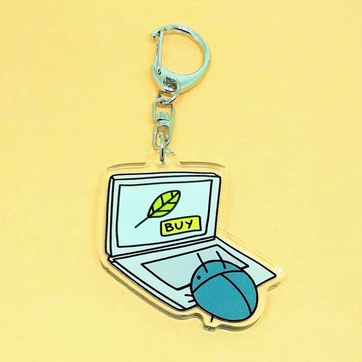 Computer Bug Keychain for wholesale by crowlines