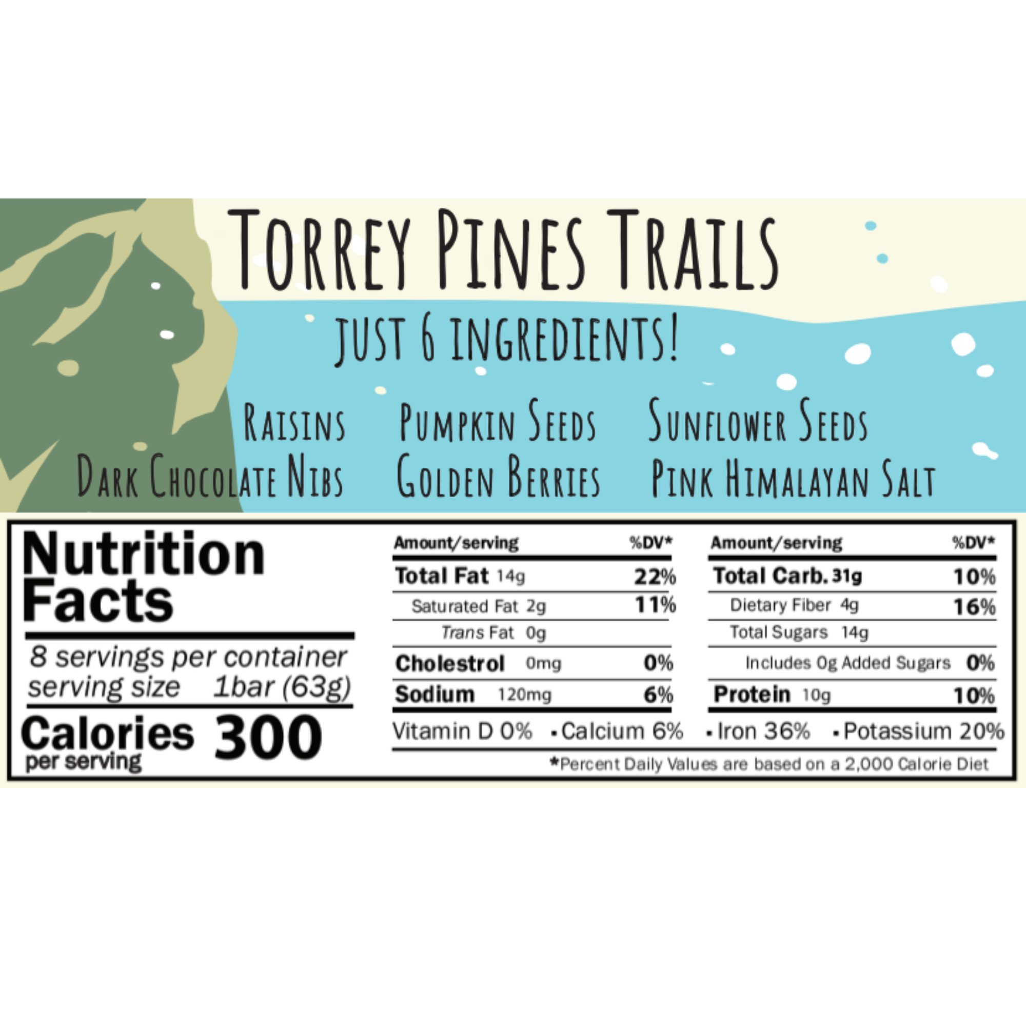 San Diego Bar - Wholesale Snack Bar - San Diego Bar Torrey Pines Trails ( $18.00 / 8 Pack )1