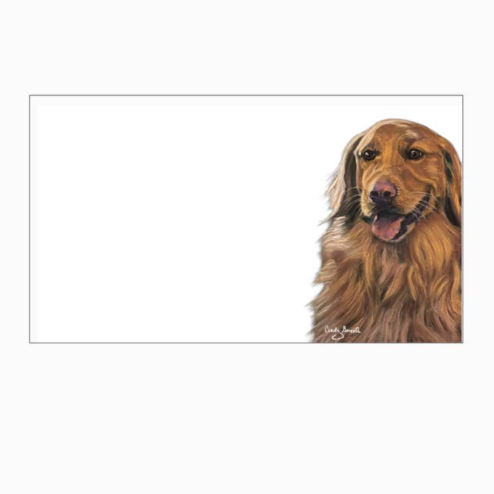 Golden Retriever “Love Notes” Pack of 60 Tiny Cards for wholesale by Forever Caroline LLC