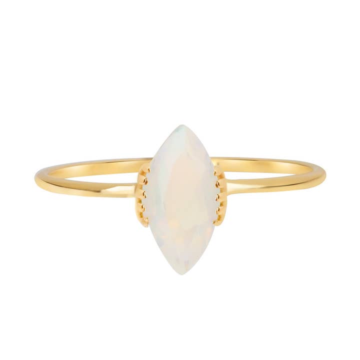 Anello Sussurri in Opale Etiope in Oro Giallo 14K RLR41266 per la vendita all'ingrosso da parte di Tiramisu