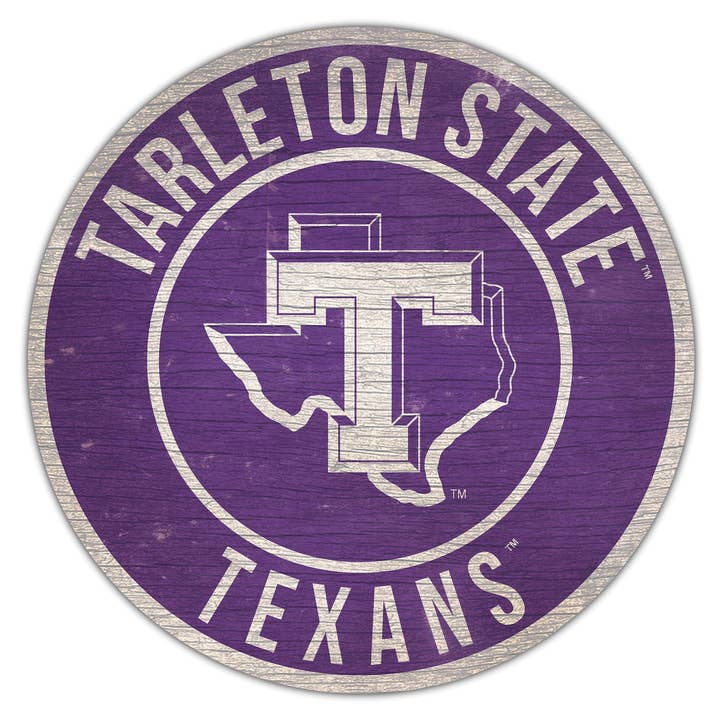 Tarleton State University 12 tommer cirkel med statsskilt for engroshandel hos Fan Creations