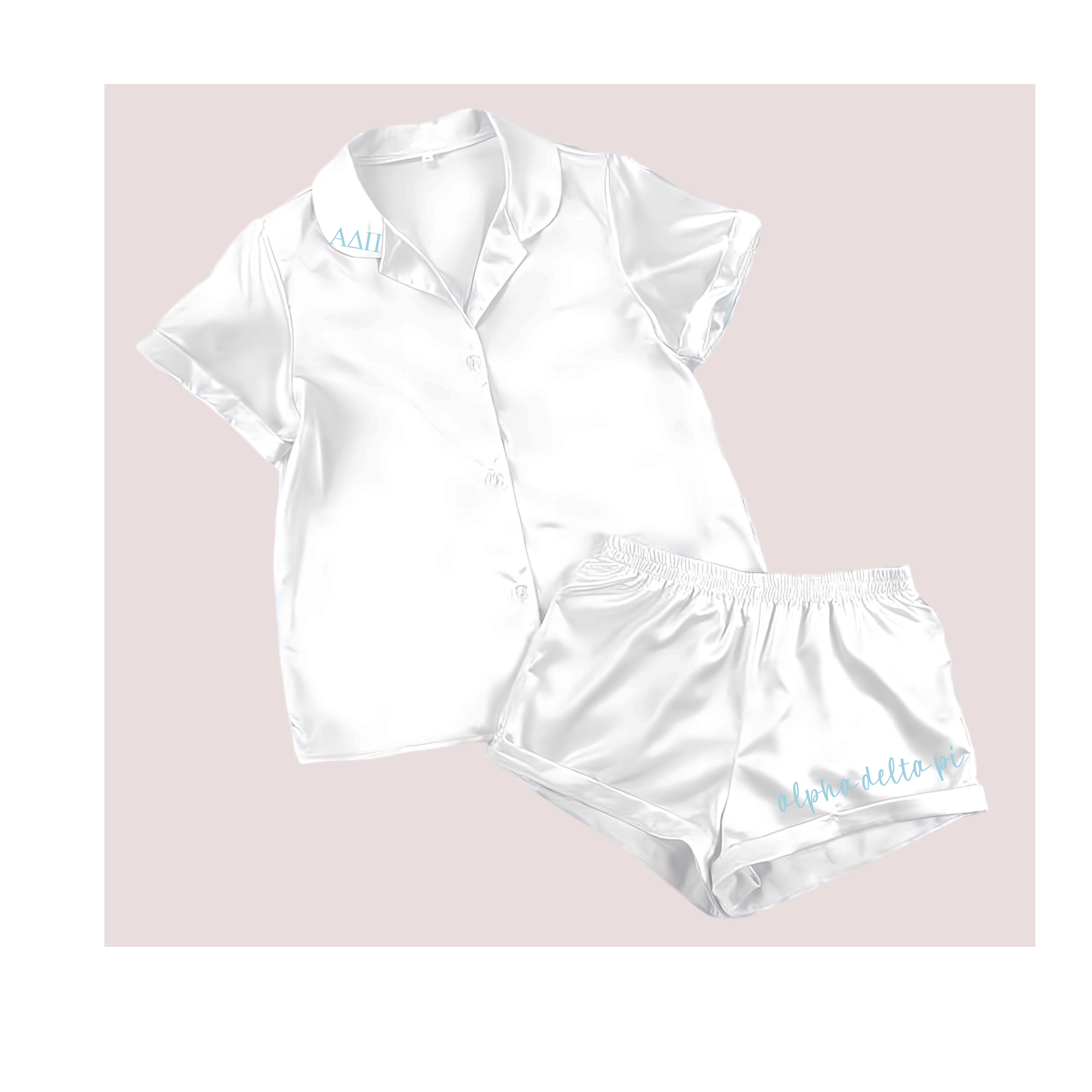 Zoey Claire - Wholesale Sleepwear Set - Women's - Greek Sorority Shorts Pajama Set4