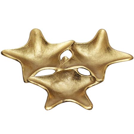 India Handicrafts Inc - Wholesale Decorative Tray - Golden Starfish Tray3