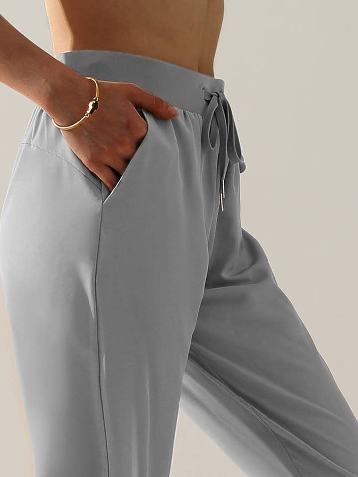 NINEXIS - Wholesale Pants - Women's - CWBLP423_Elastic Band Waist With Side Pocket Pants9