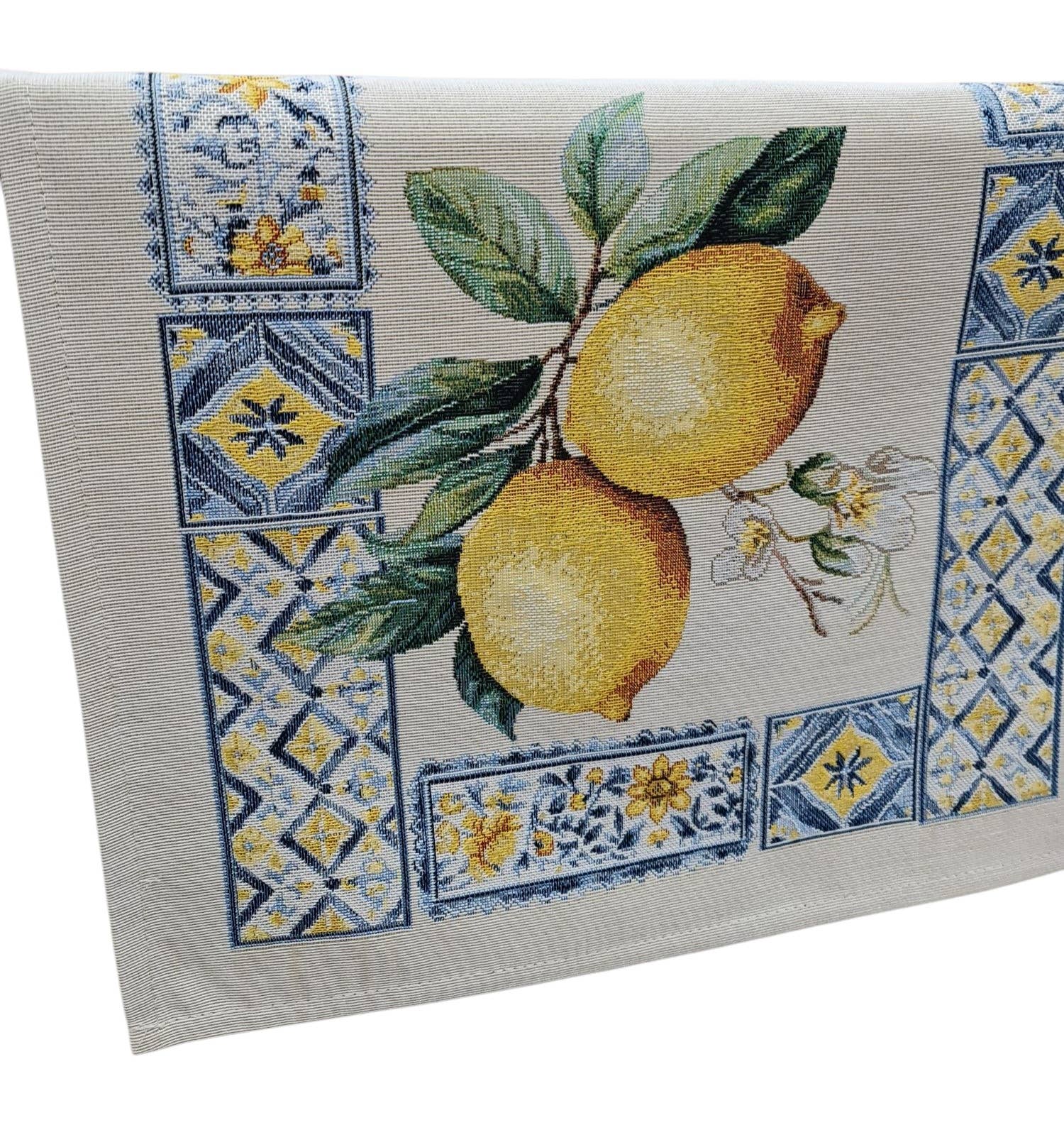 Lunaria Lab - Wholesale Table Runner - Runner Lemons Coastline in Gobelin1