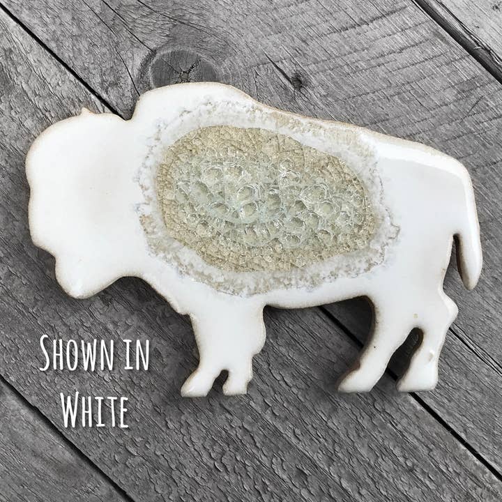Buffalo Bison Coaster for wholesale by Dock 6 Pottery