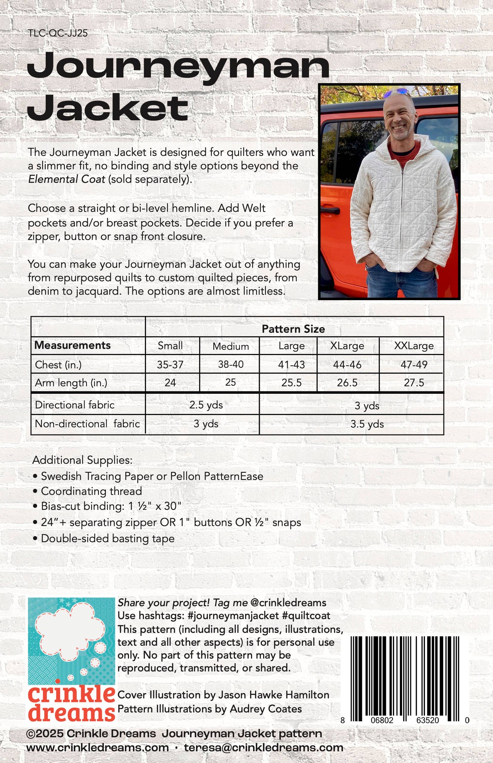 Crinkle Dreams - Wholesale Craft Sewing Kit - Journeyman Jacket 1