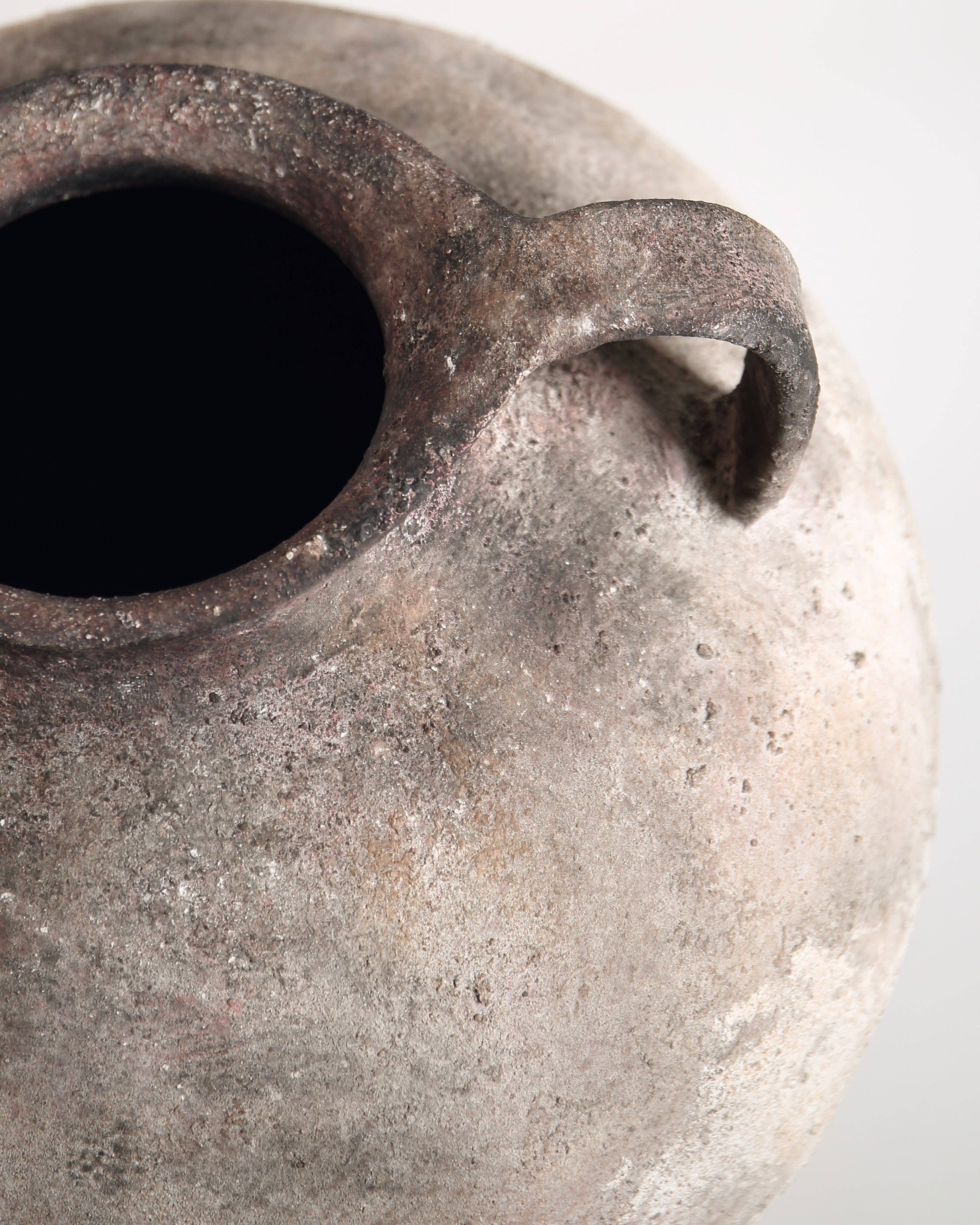 Belaré Home - Wholesale Vase - Lucero Textured Stone Vase - White Rustic Contemporary 21.6H4