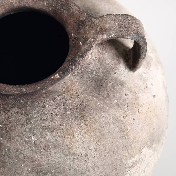 Belaré Home - Wholesale Vase - Lucero Textured Stone Vase - White Rustic Contemporary 21.6H4