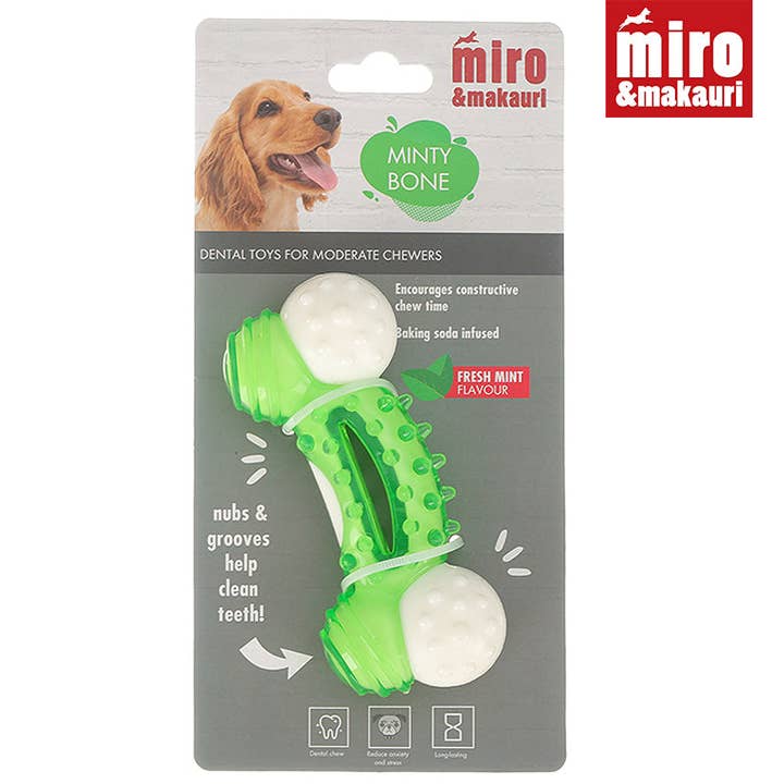 Dog Dental Toys- 'Minty Bone' ( Order 6 for 10% off) for wholesale by Miro & Makauri