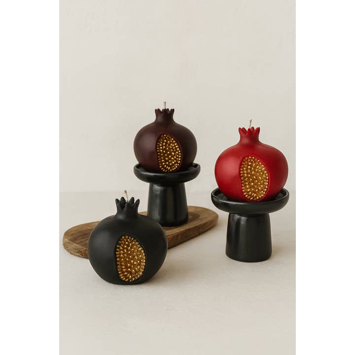 Soy Pomegranate Candle Fruit Decor with Gold or Silver Seeds and other Purchase Wholesale pomegranate moon. Free Returns & Net 60 Terms on Faire trending on Faire.