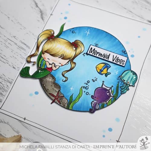 Impronte D'Autore - Wholesale Rubber/Decorative Stamp - Mermaid Vibes Clear Polymer Stamps7