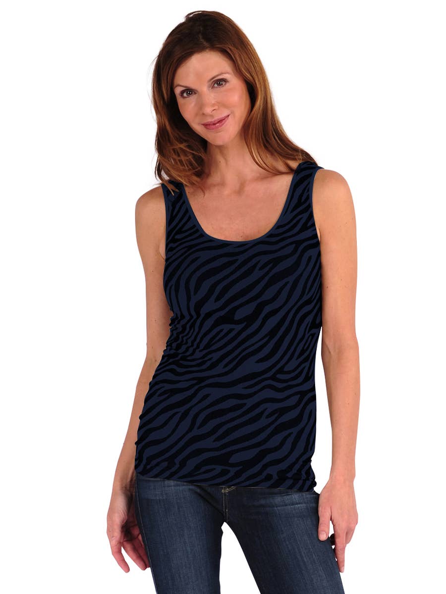 TINA Stephens Italy/Tees By Tina - Wholesale Tank Top - Women's - Sorbtek Zebra Tank (305ST)0