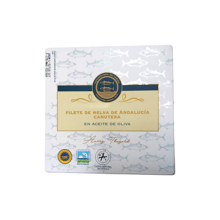 Conservera de Tarifa - Venta al por mayor Conservas de pescado - Filetes de Melva Canutera en aceite de oliva 252g