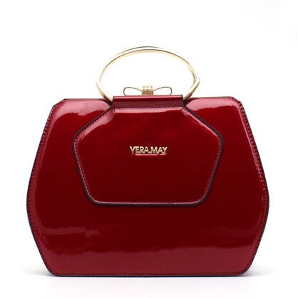 Alexia Red Vera May handtas van veganistisch leer voor wholesale door VeraMay