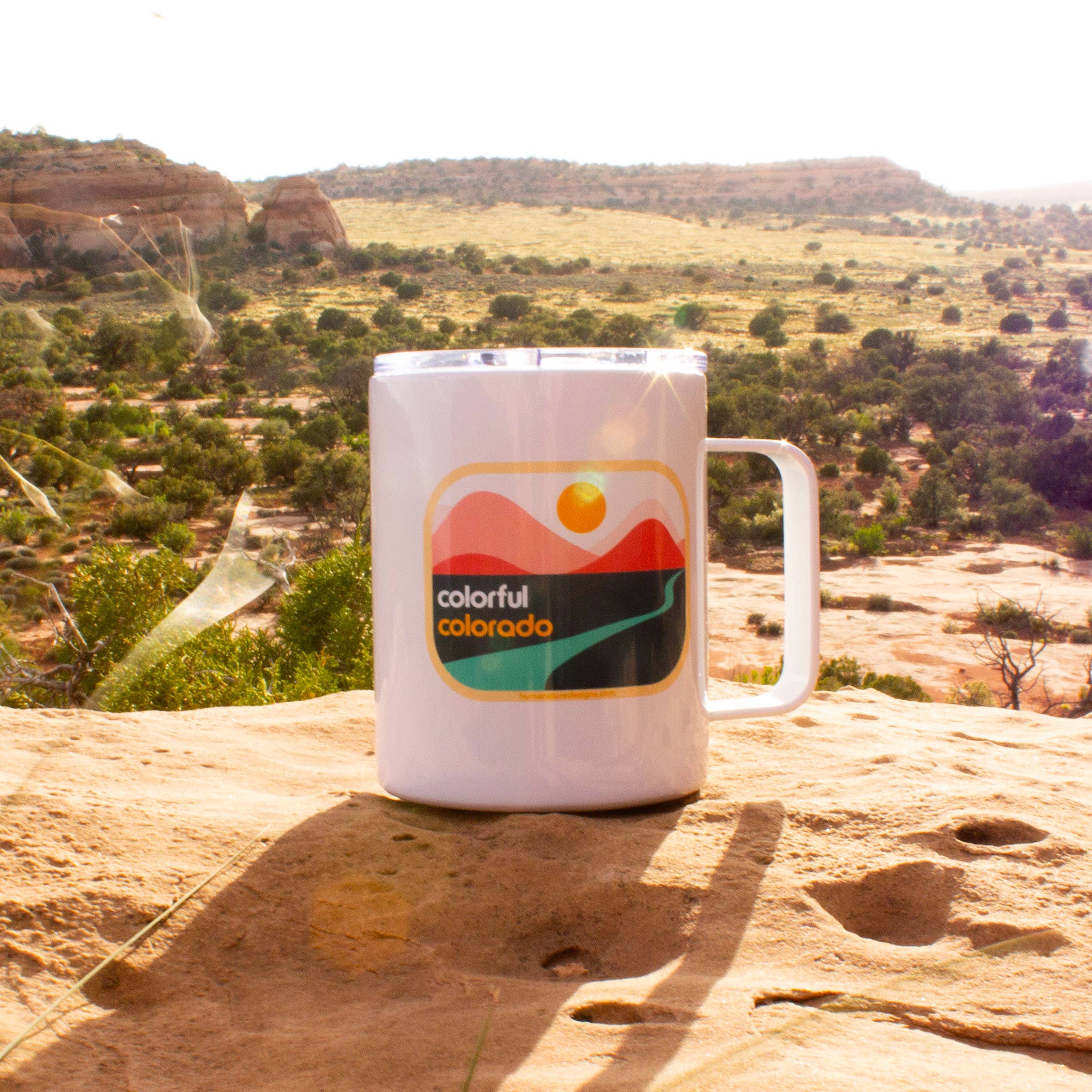 Human Nature Designs - Wholesale Insulated Mug/Tumbler - Colorful Colorado Camping Mug - Stainless Steel, 12 oz + Lid4