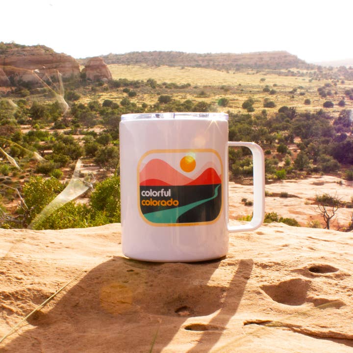 Human Nature Designs - Wholesale Insulated Mug/Tumbler - Colorful Colorado Camping Mug - Stainless Steel, 12 oz + Lid4