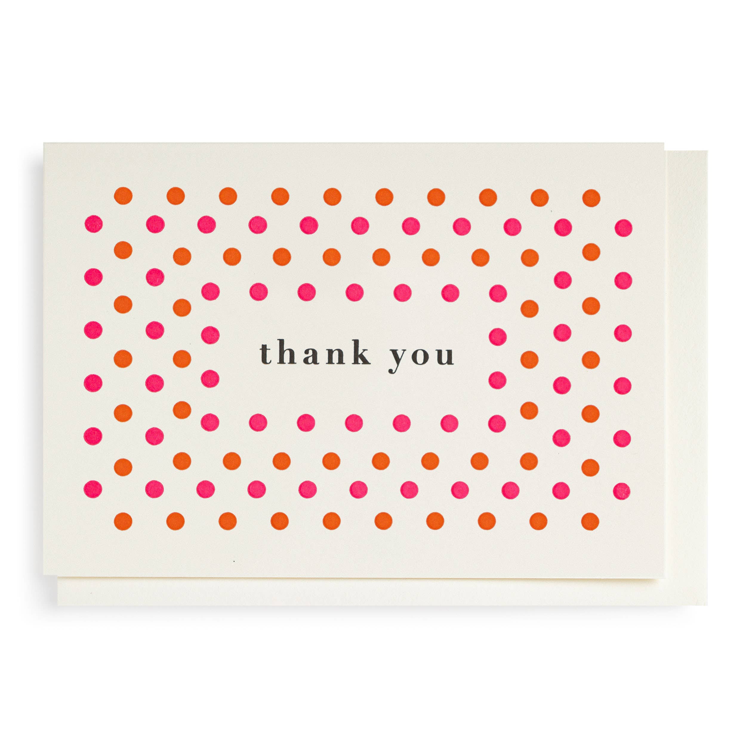 Archivist Gallery | UK - Wholesale Thank You Card - Bright Dots Thank You | Letterpress Cards | Small Cards0