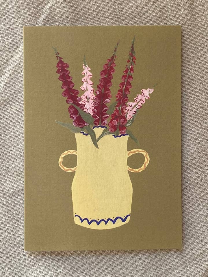 Foxgloves minikaart voor wholesale door Harriet Watson