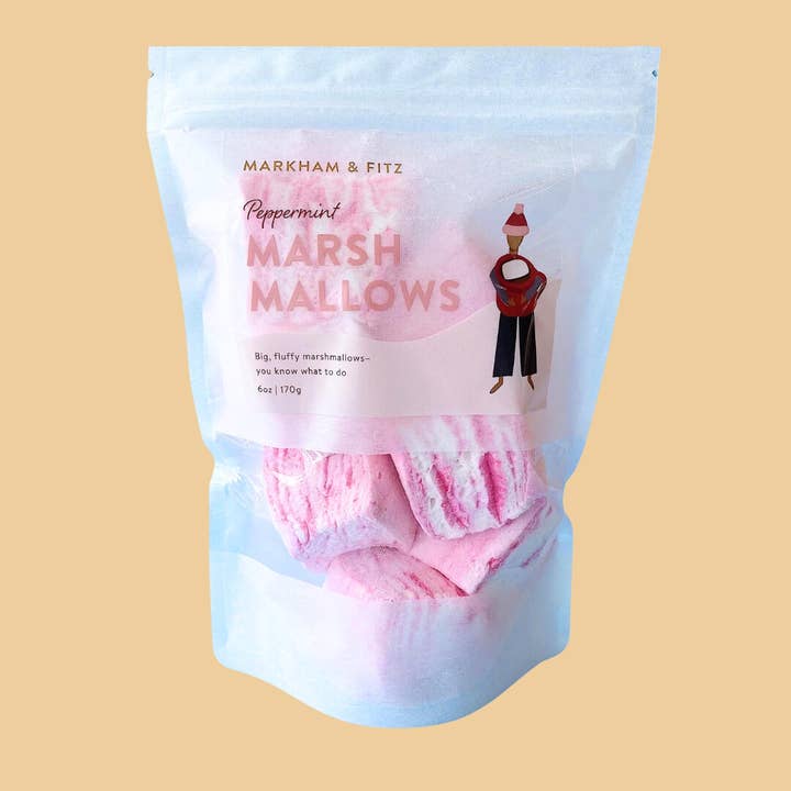 Peppermint Marshmallows for wholesale by Markham & Fitz Chocolate