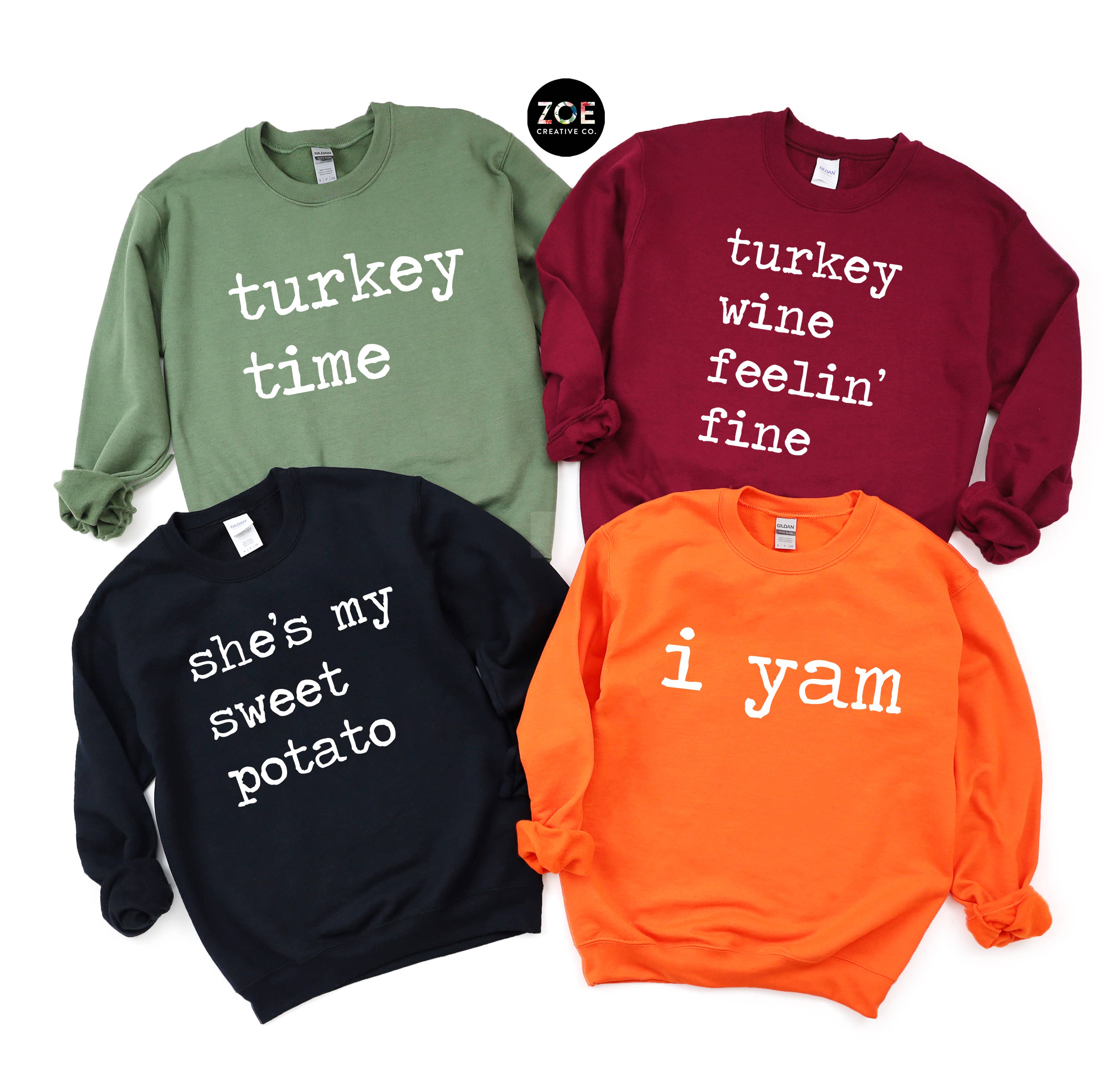 Zoe Creative Co – Camisola gráfica - Mulher por atacado – Sweatshirts de Natal Engraçado Natal Dia de Ação de Graças6