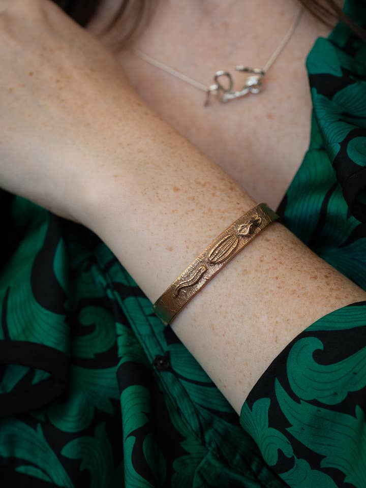 Alligator in the Swamp Cuff Bracelet for wholesale by Bang-Up Betty