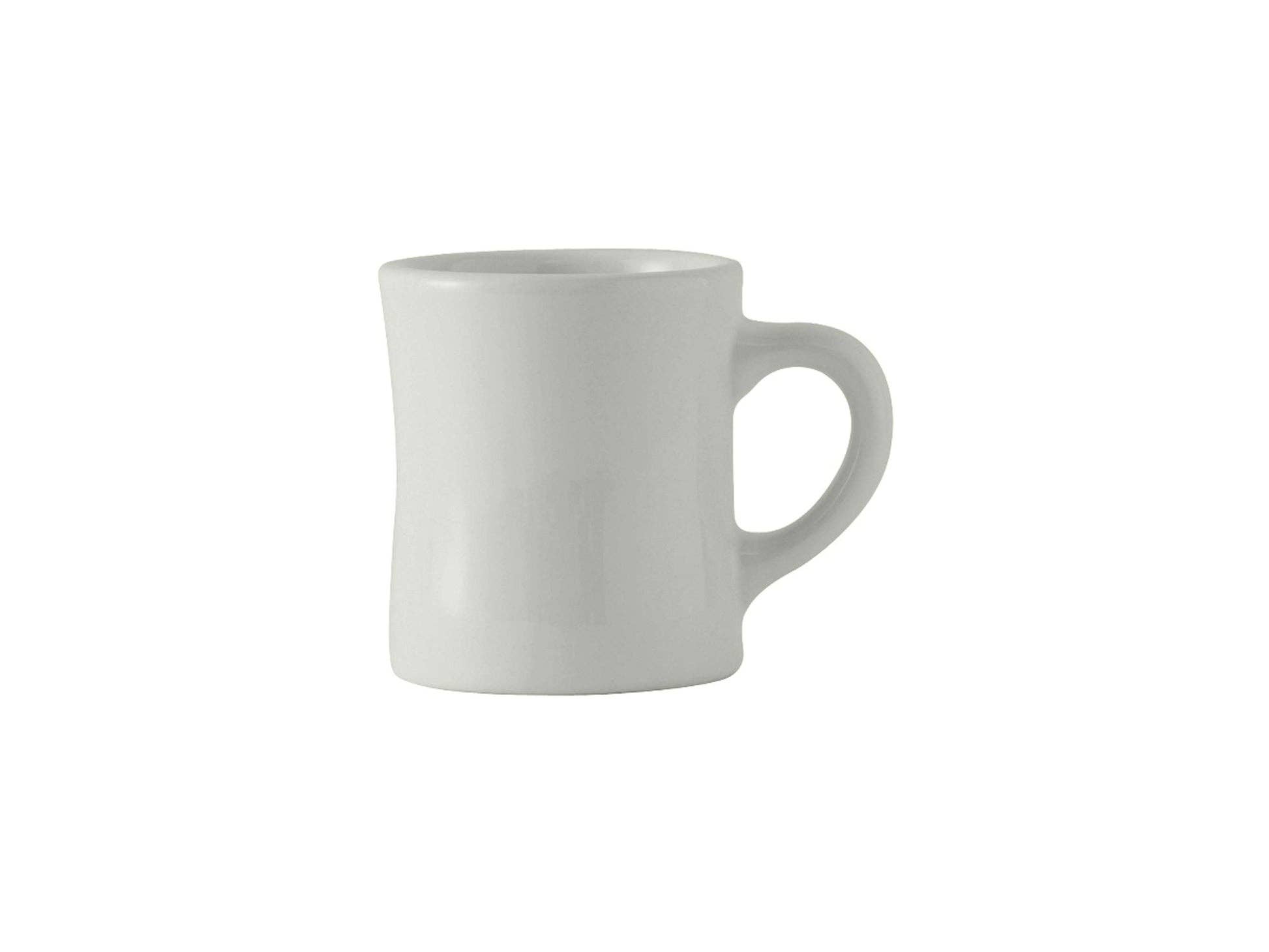 White Durable Ceramic Diner Mug, 9oz for wholesale on Faire0