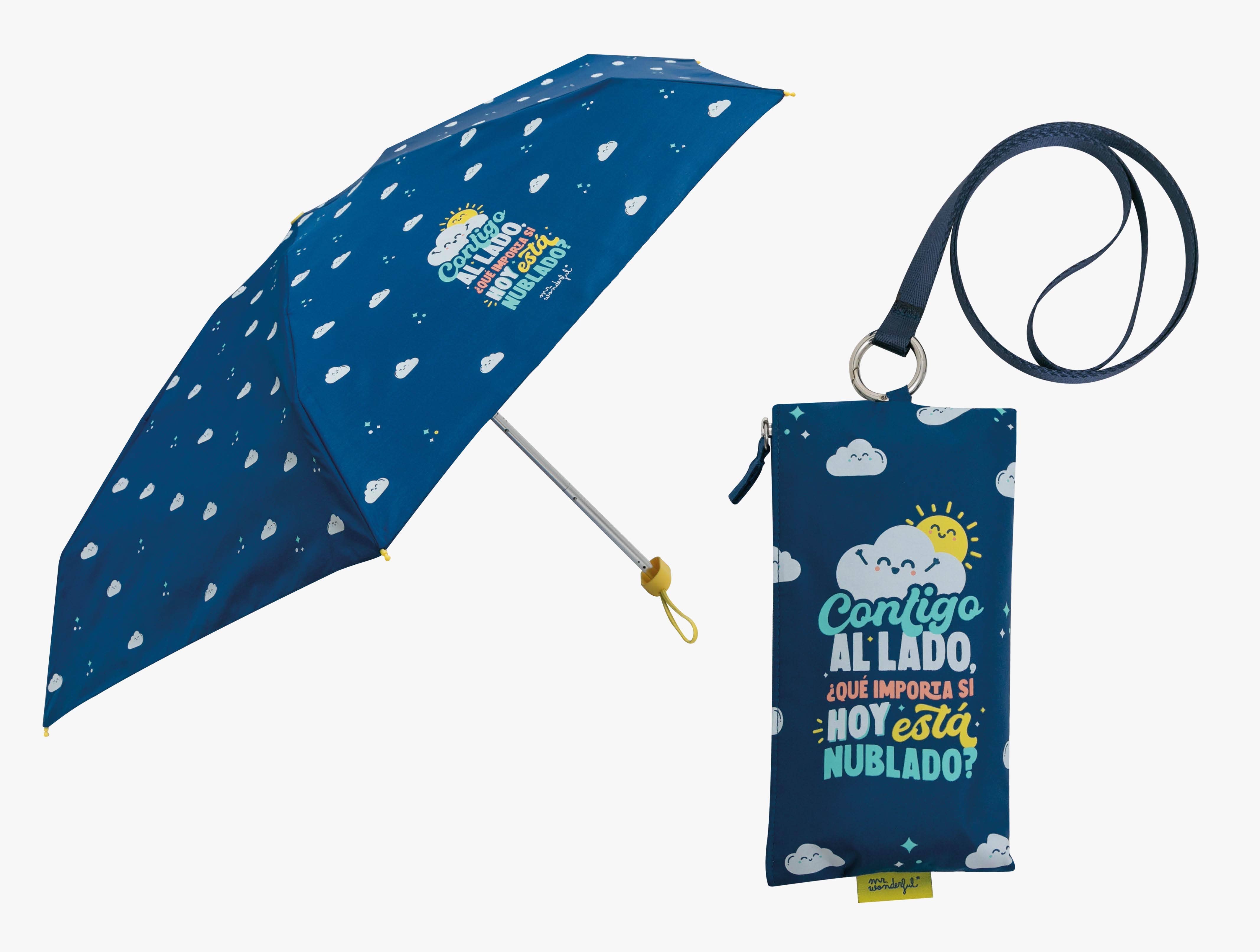 Mkr International - Wholesale Umbrella - Women's - Manual Mini Umbrella with Phrases & Bag | Mr.Wonderful1