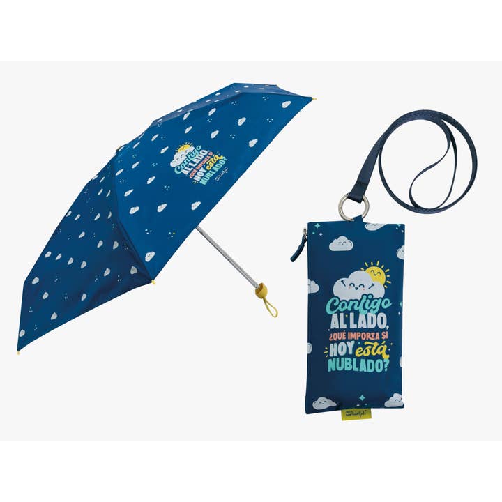 Mkr International - Wholesale Umbrella - Women's - Manual Mini Umbrella with Phrases & Bag | Mr.Wonderful1