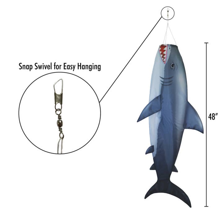 In the Breeze, LLC. - Wholesale Flag - Shark 48" Fish Windsock4