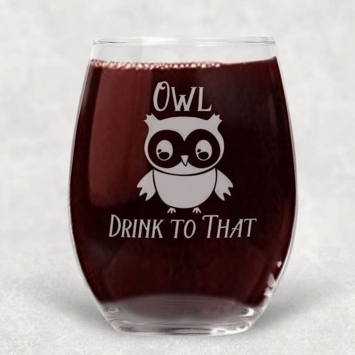 Dasha Alexander - Wholesale Wine Glass - Owl Wine Glass