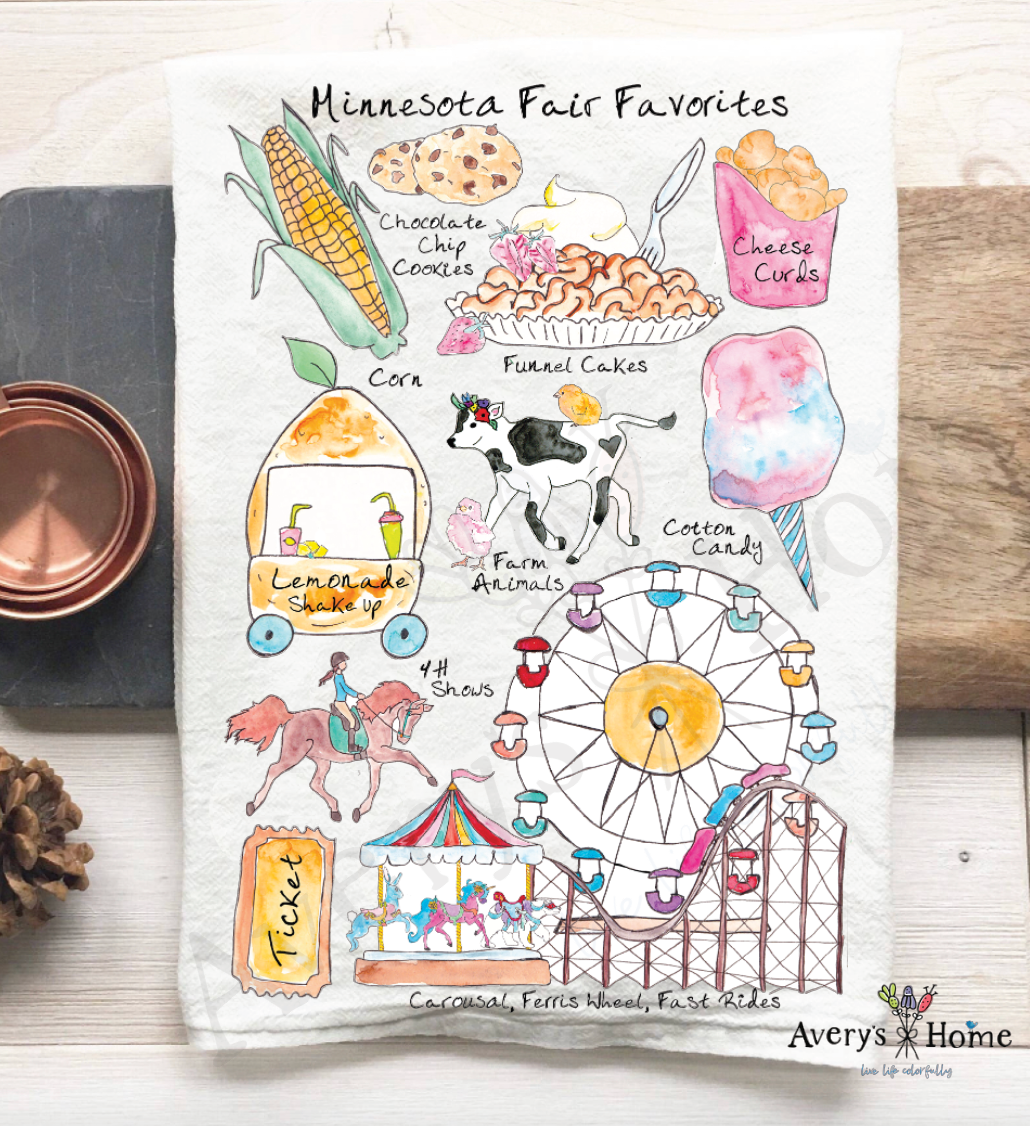 Avery's Home - Wholesale Tea Towel - State or County Fair Favorites Customizable Tea Towel3