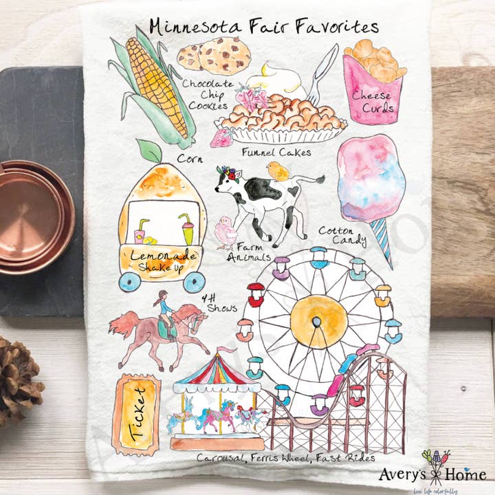 Avery's Home - Wholesale Tea Towel - State or County Fair Favorites Customizable Tea Towel3