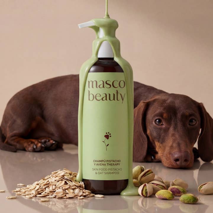 Pistacie- og havreshampoo til hunde · Dermatologisk pleje for engroshandel hos Masco Beauty