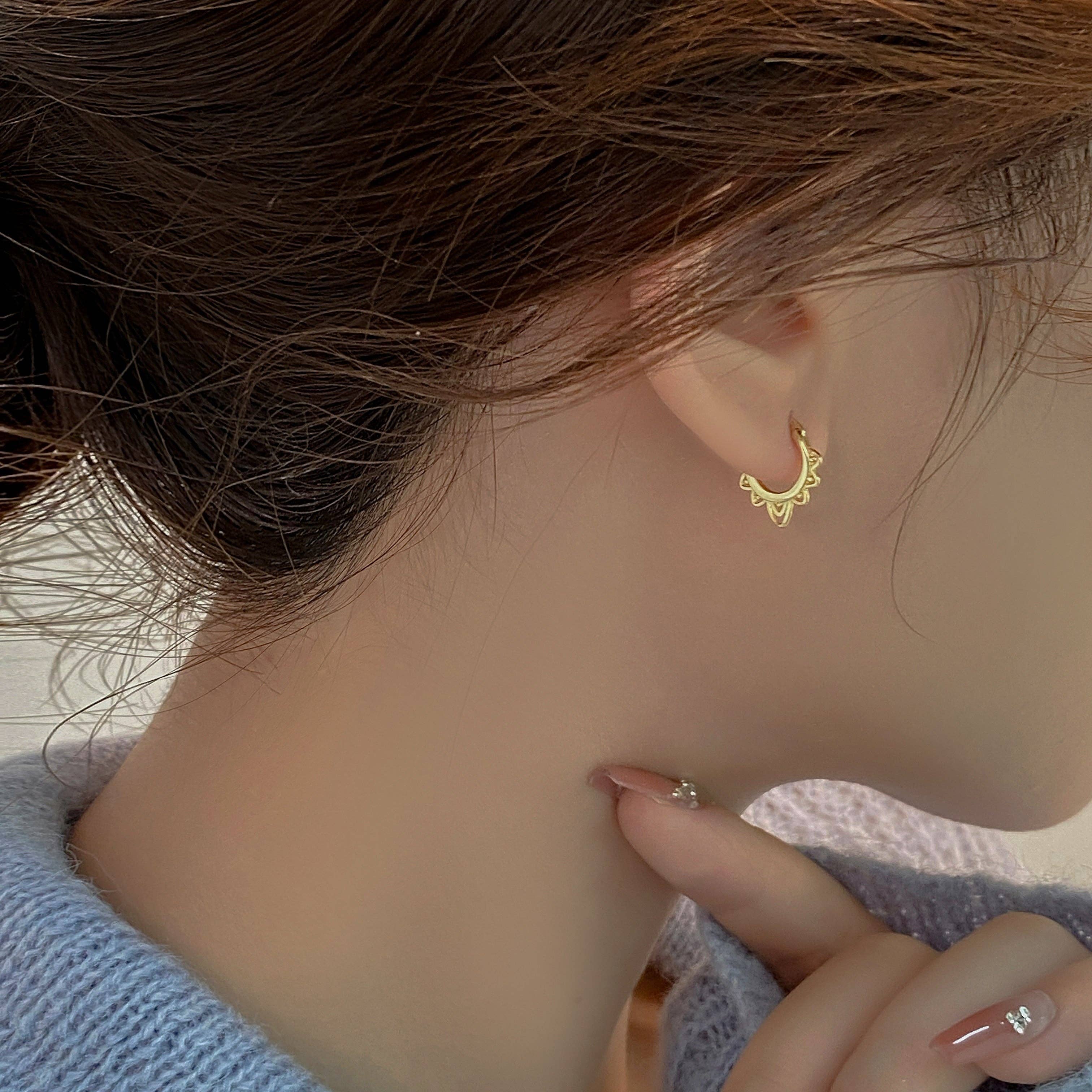 happyzzzsu - Vendita all'ingrosso Orecchini a cerchio - Orecchini a Cerchio in Argento Sterling 9256