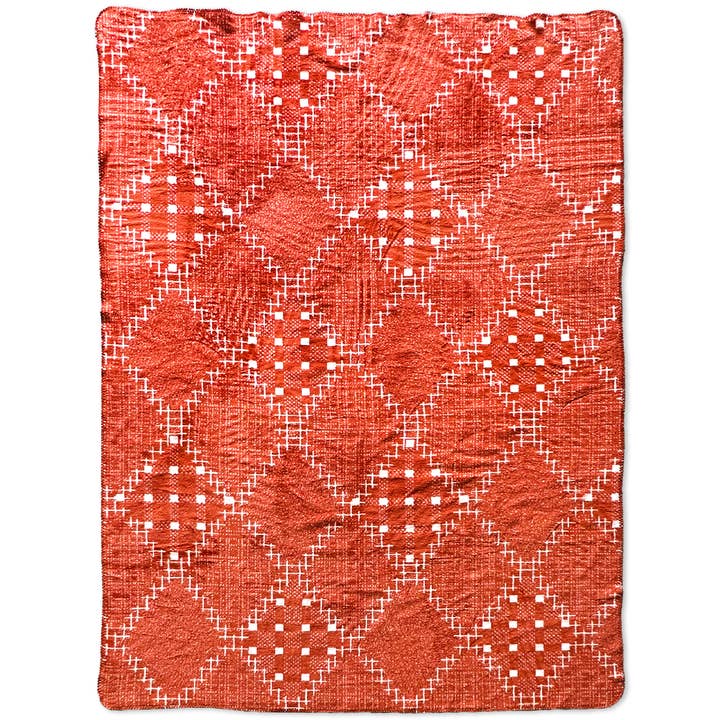 TWIN REVERSIBLE JACQUARD BLANKET PATCHWORK for wholesale by Earth Ragz